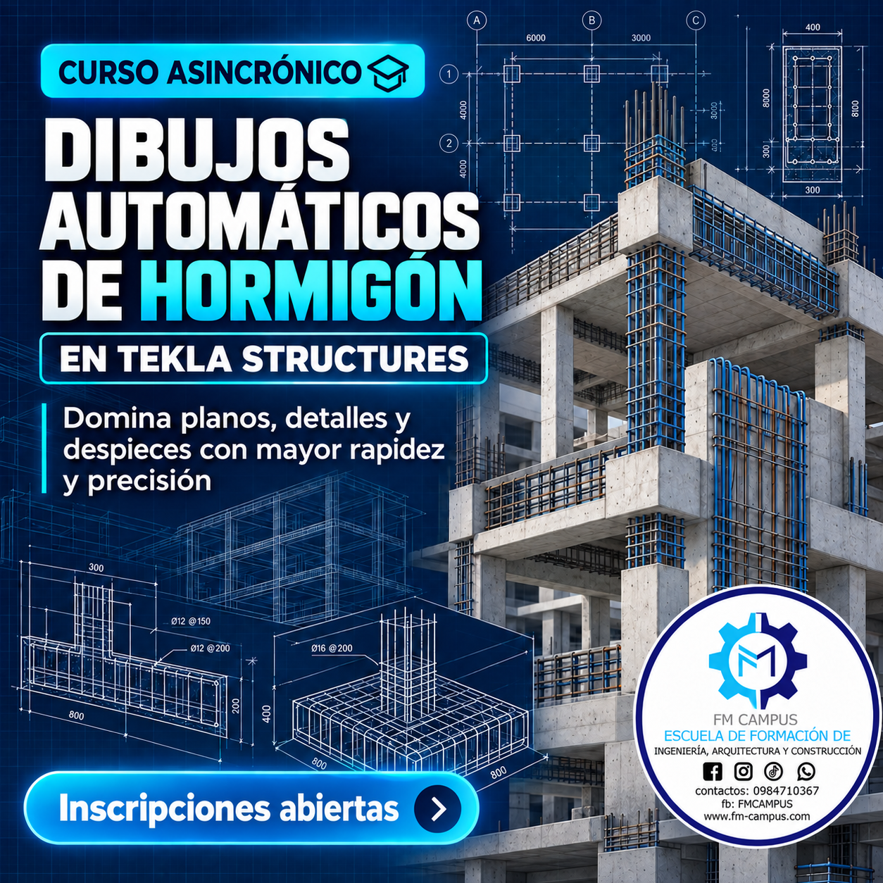 DIBUJOS AUTOMATICOS DE HORMIGON EN TEKLA STRUCTURES